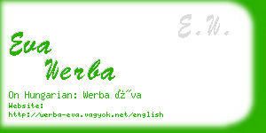 eva werba business card